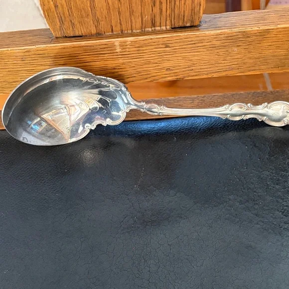 Elegant Silverplate Serving Spoon - Picture 2 of 7